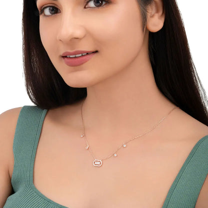 Lustrous Bloom Necklace - 925 Silver