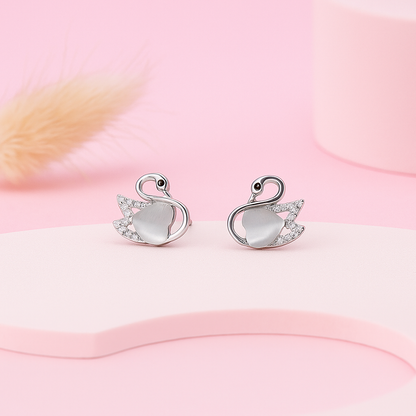 Swan Grace Earrings - 925 Silver