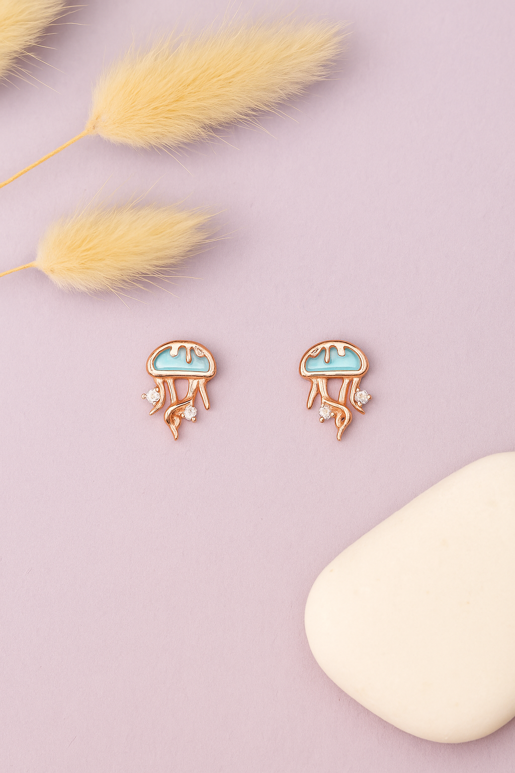 Ocean Glow Jellyfish Earrings - 925 Silver