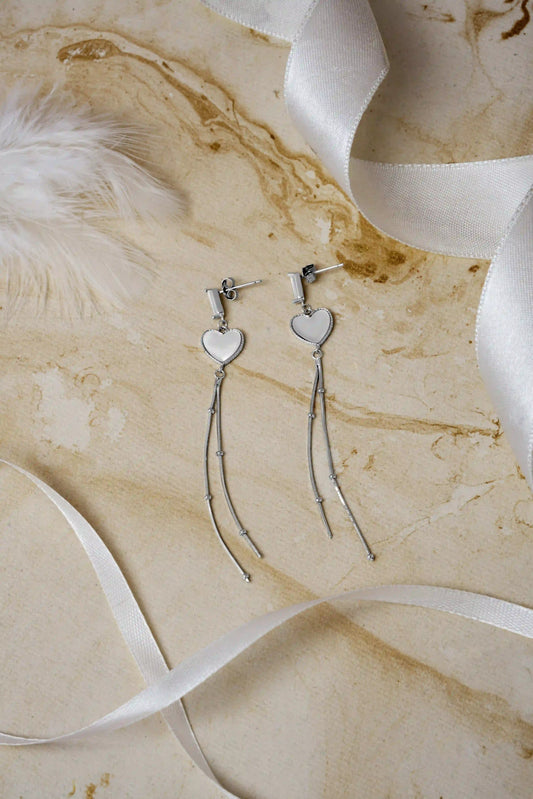 Love Drop Earrings - 925 Silver