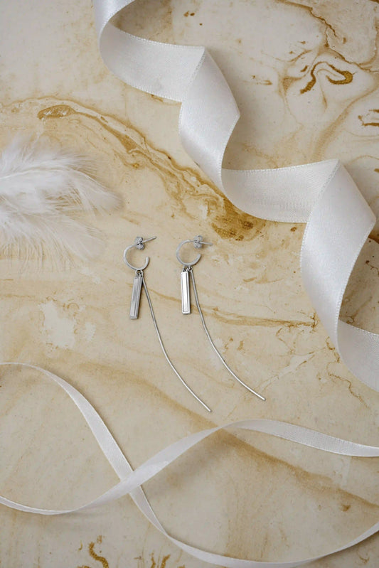 Silver Drop Earrings - 925 Silver