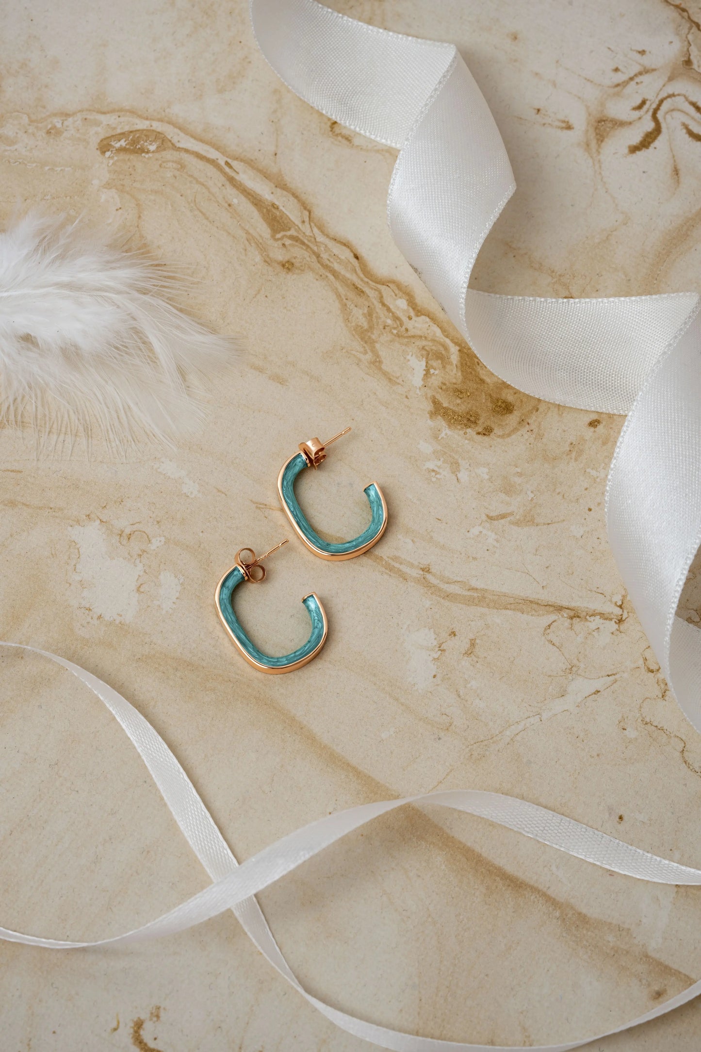 Aqua Hoops - 925 Silver
