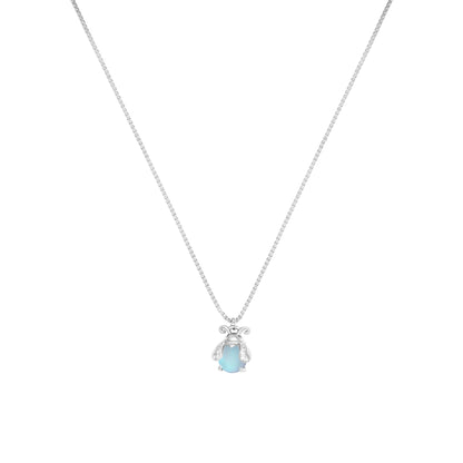 Moonlit Beetle Necklace - 925 Silver