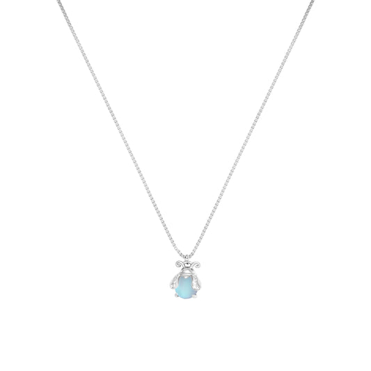 Moonlit Beetle Necklace - 925 Silver
