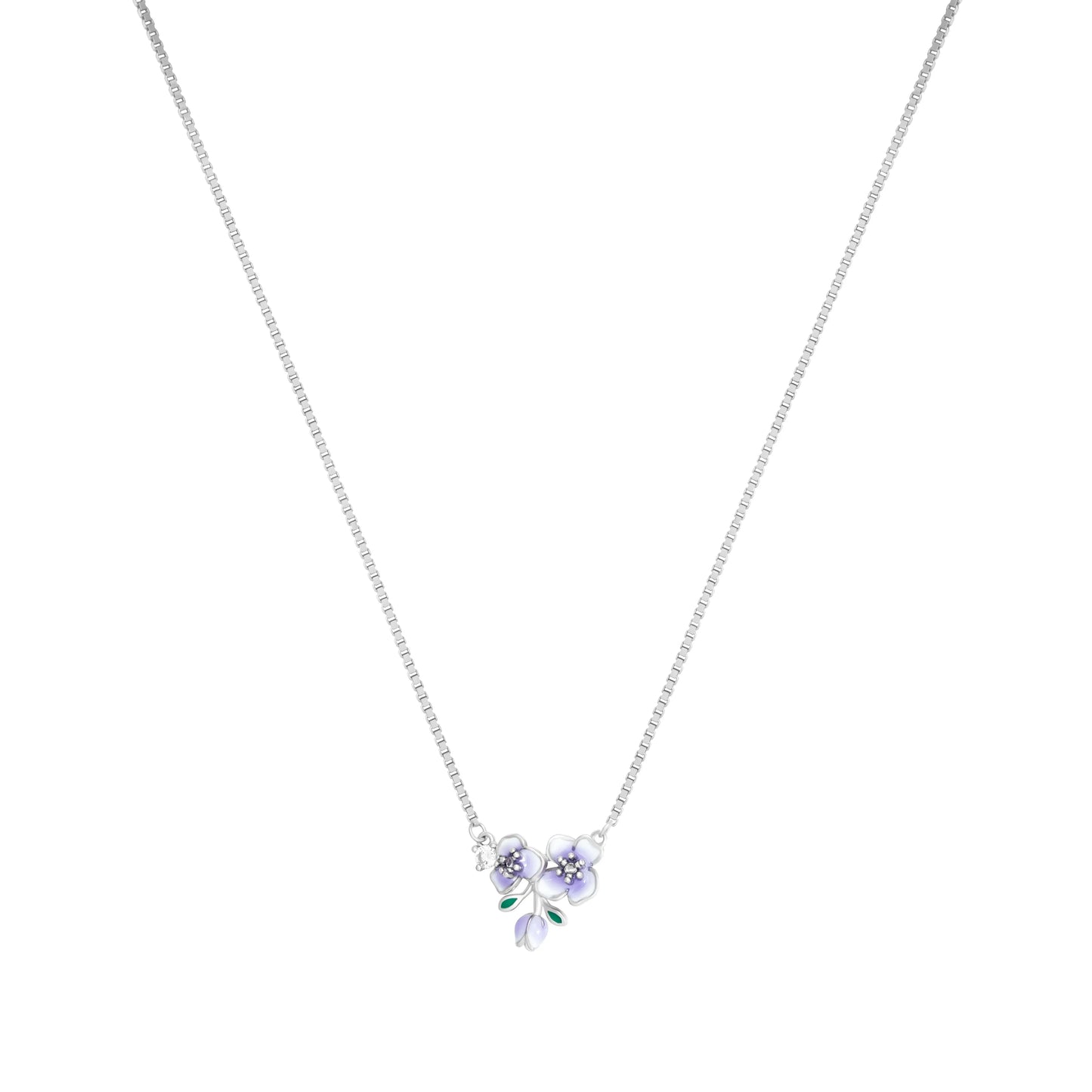Lavender Bloom Necklace - 925 Silver