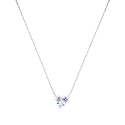 Lavender Bloom Necklace - 925 Silver