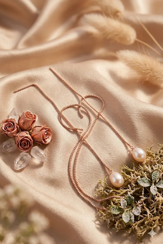 Fresh Water Pearl Danglers - 925 Silver