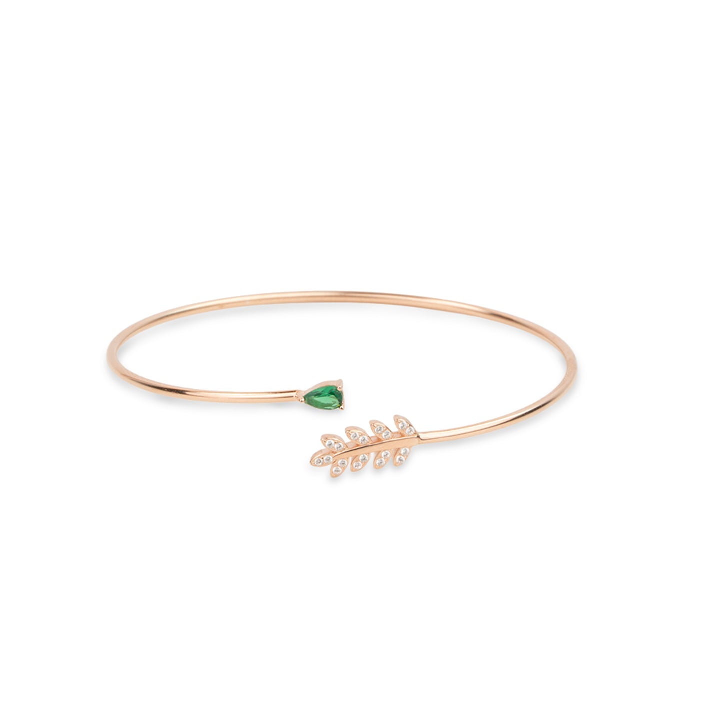 Leaf Grace 925 Silver Adjustable Kada