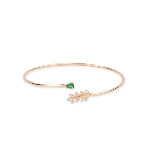 Leaf Grace 925 Silver Adjustable Kada