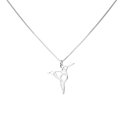 Hummingbird Pendant Necklace - 925 Silver