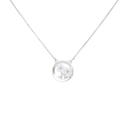 Moonflower Garden Pendant Necklace - 925 Silver