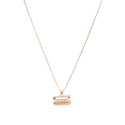 Golden Scroll Necklace - 925 Silver