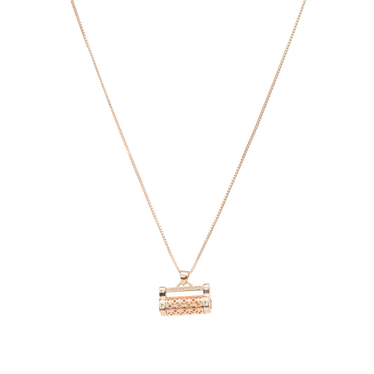 Golden Scroll Necklace - 925 Silver