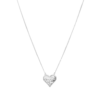 Forever Etched Heart Necklace - 925 Silver