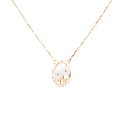 Blush Blossom Necklace - 925 Silver