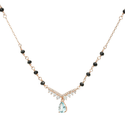 Celeste Drop Mangalsutra Necklace - 925 Silver