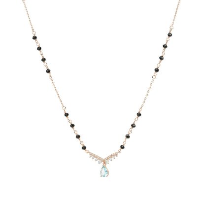 Celeste Drop Mangalsutra Necklace - 925 Silver