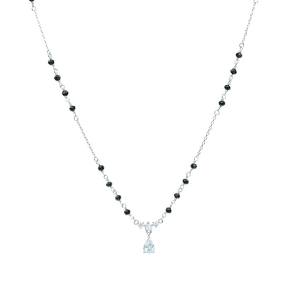 Moonlight Teardrop Mangalsutra Necklace - 925 Silver