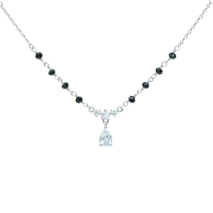 Moonlight Teardrop Mangalsutra Necklace - 925 Silver