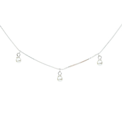 the Pearl Whisper Necklace - 925 Silver