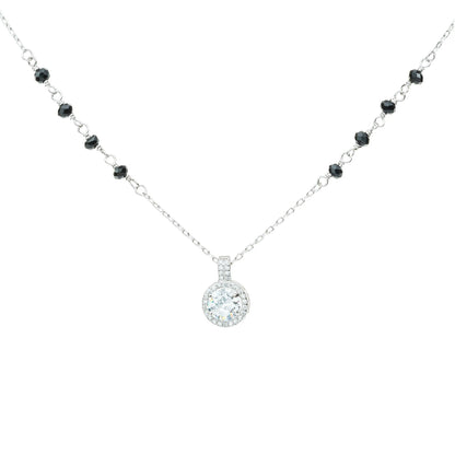 Stellar Halo Mangalsutra Necklace - 925 Silver