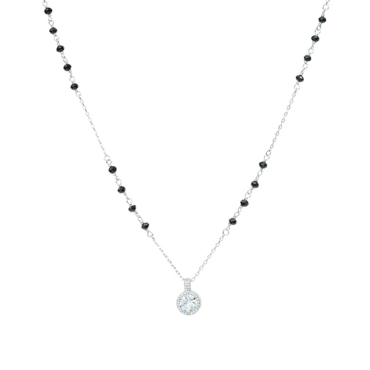 Stellar Halo Mangalsutra Necklace - 925 Silver