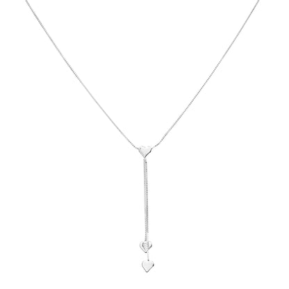 Cascade of Hearts Necklace - 925 Silver