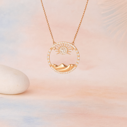 Celestial Sun & Moon Necklace - 925 Silver