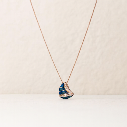 Azure Curve Necklace - 925 Silver