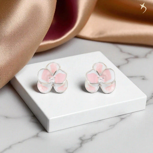 The Petal Swirl Earrings - 925 Silver