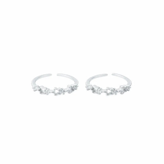 Aurielle Bloom  Adjustable Toe Ring- 925 Silver