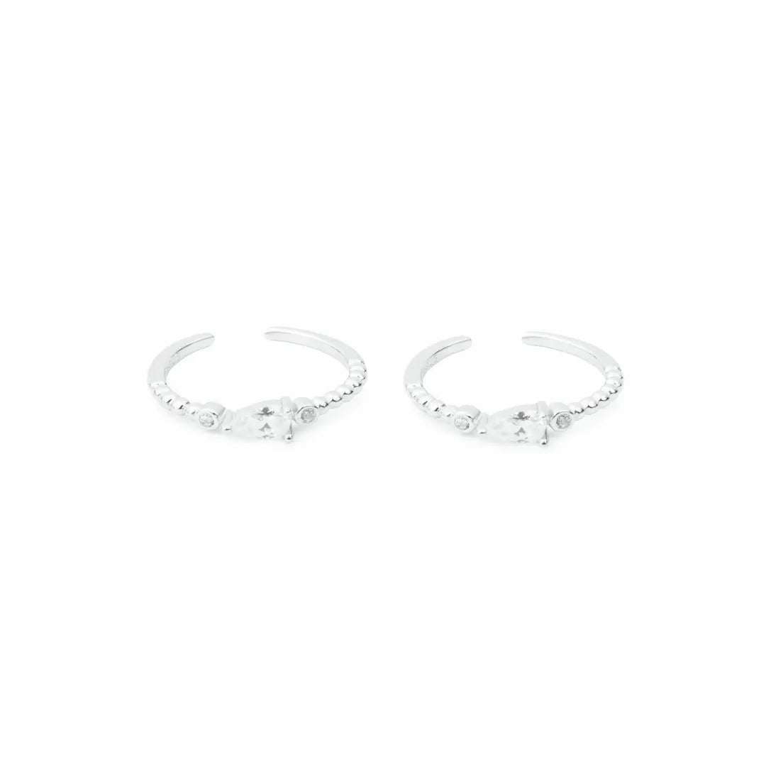 Aurelle Drop 925 Silver Adjustable Toe Ring – Rose Gold
