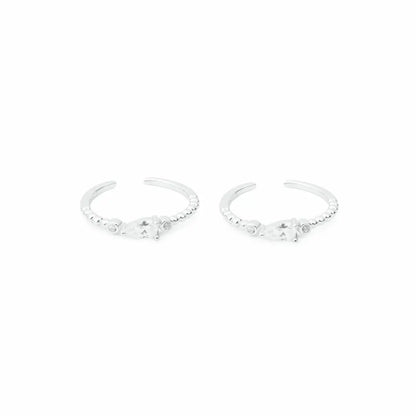 Aurelle Drop 925 Silver Adjustable Toe Ring – Rose Gold