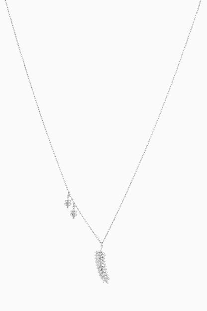 Enchanted Leaf & Pearl Necklace - 925 Silver