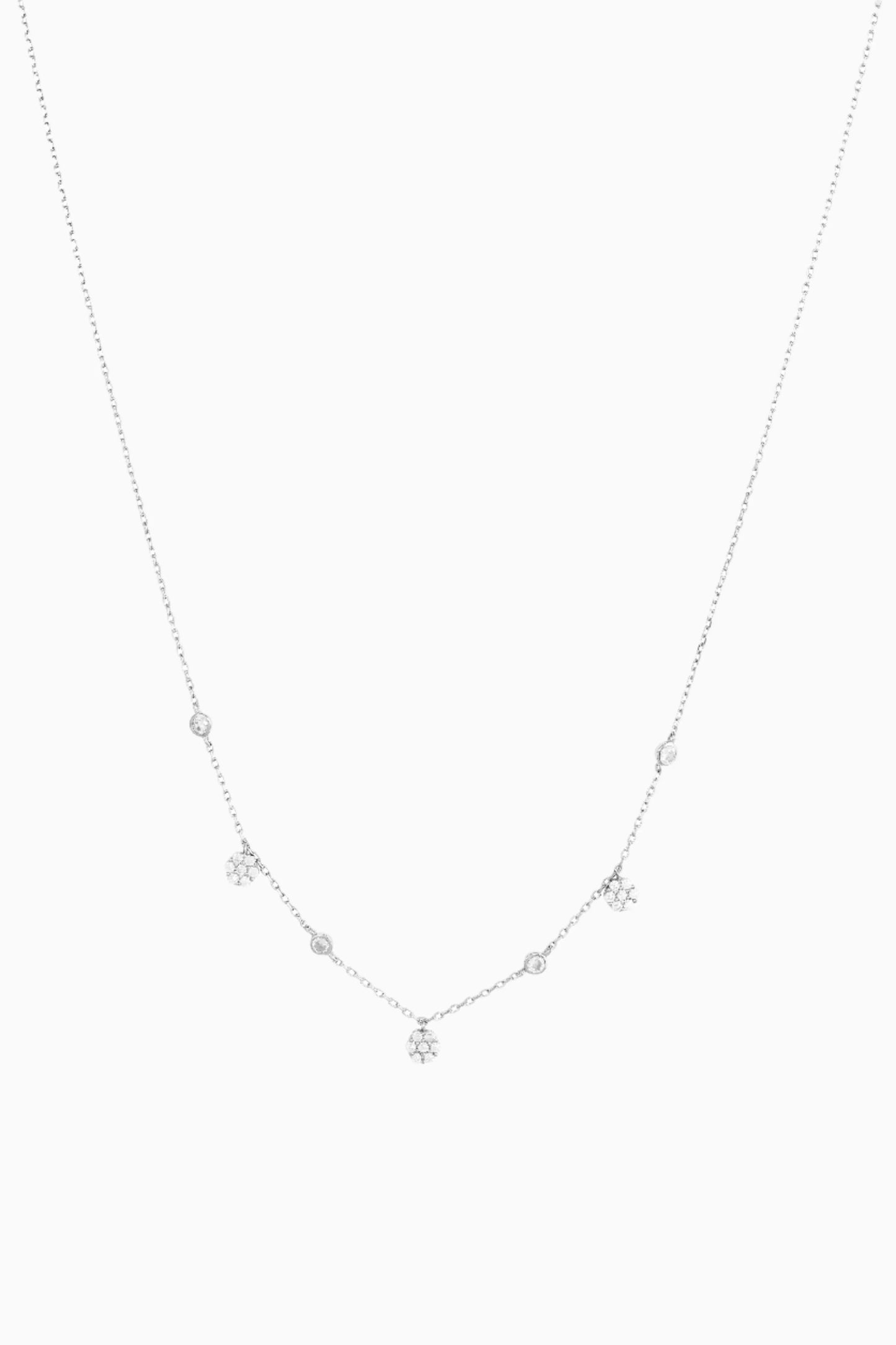 Floral Elegance Necklace - 925 Silver