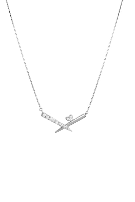 Criss Cross Necklace - 925 Silver