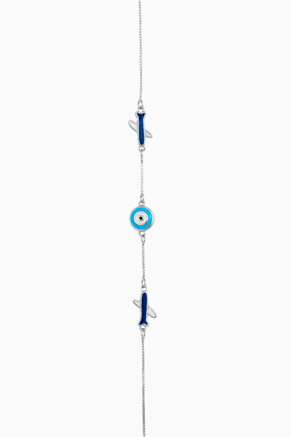 Enamel Light weight Bracelet - 925 Silver