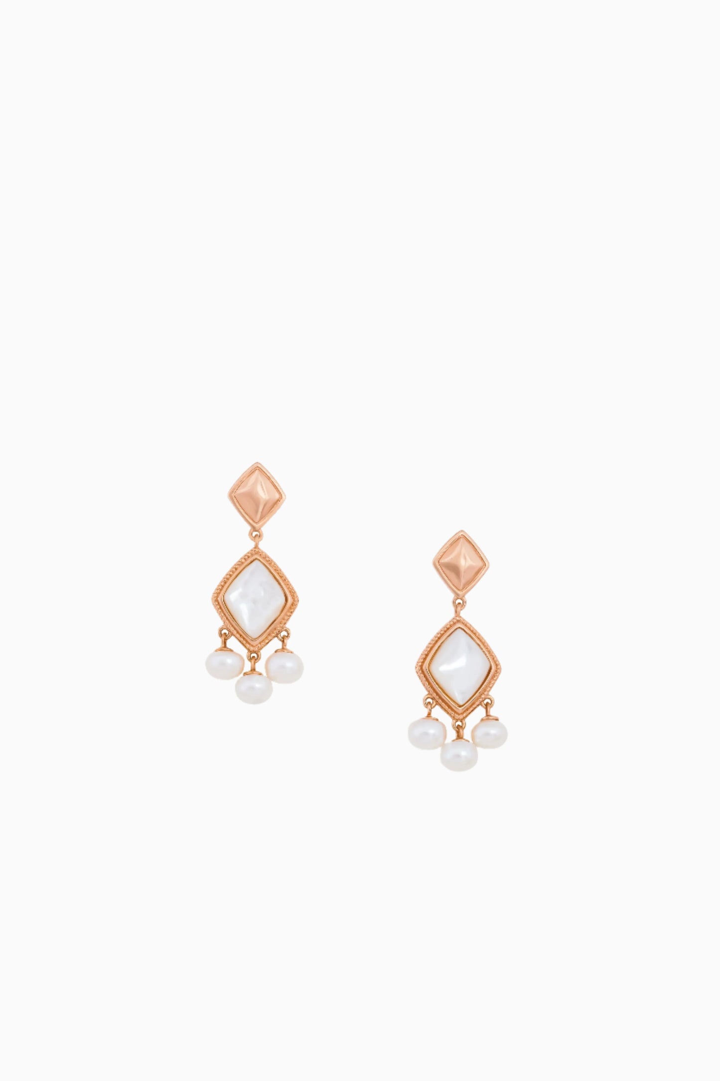 Sea Shell with Real Pearl Earrings -925 Silver