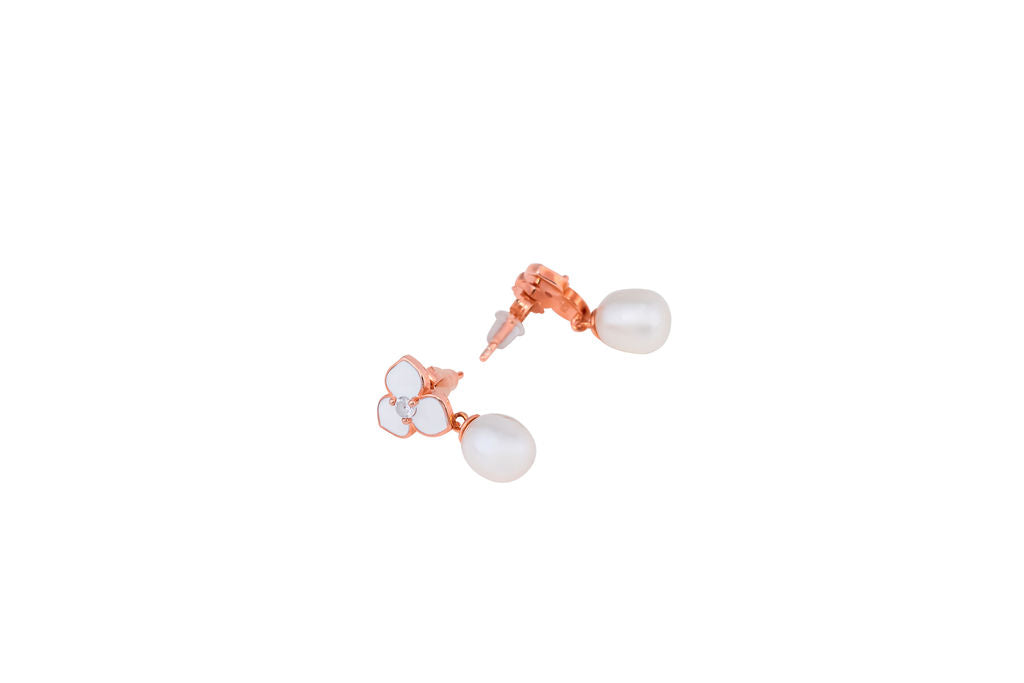 Blossom Pearl 925 Silver Adjustable Earrings