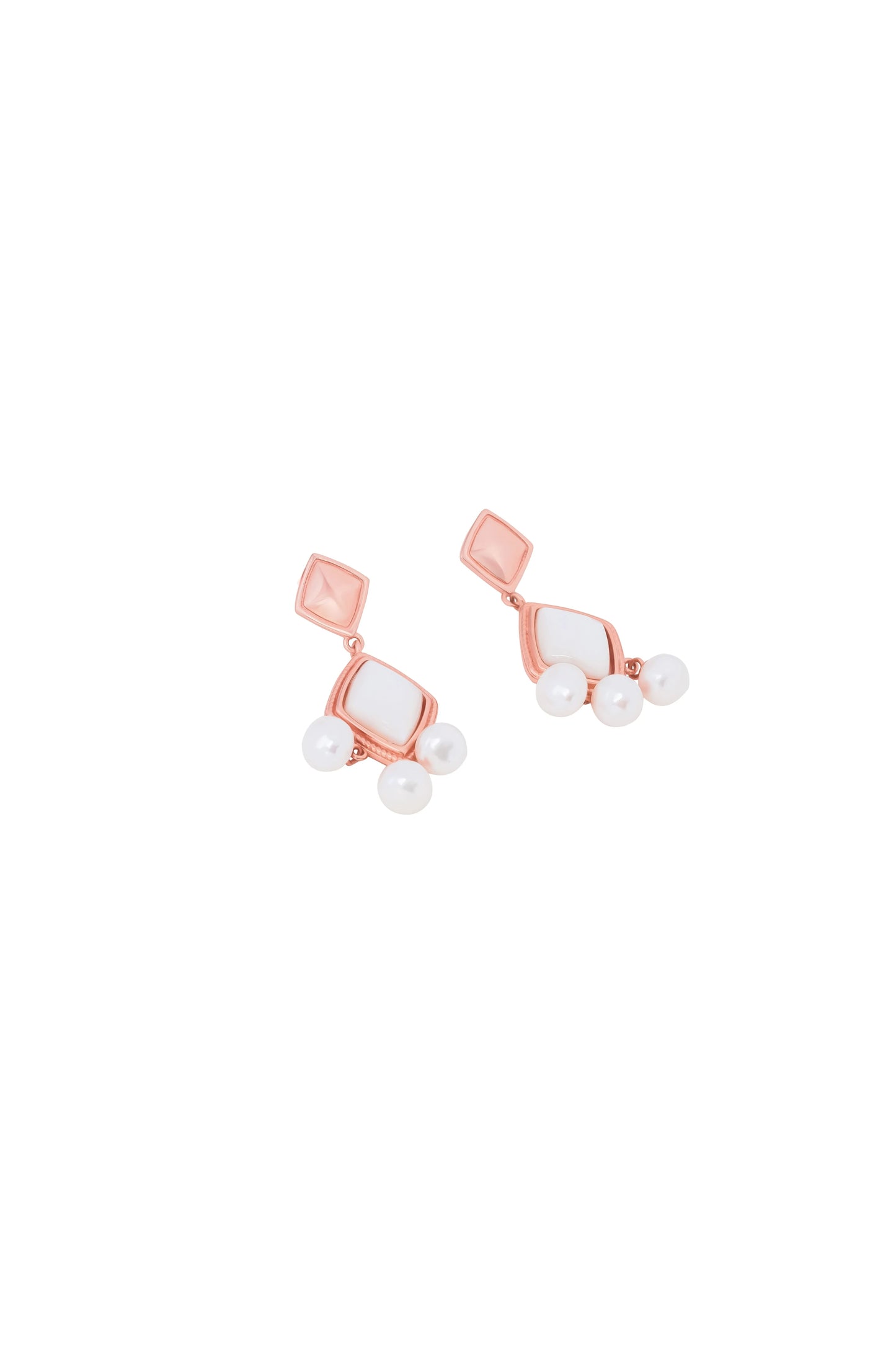 Sea Shell with Real Pearl Earrings -925 Silver