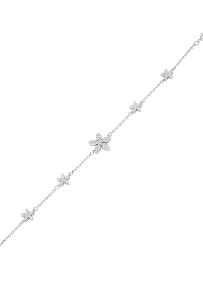 Enchanted Flower Bracelet - 925 Silver