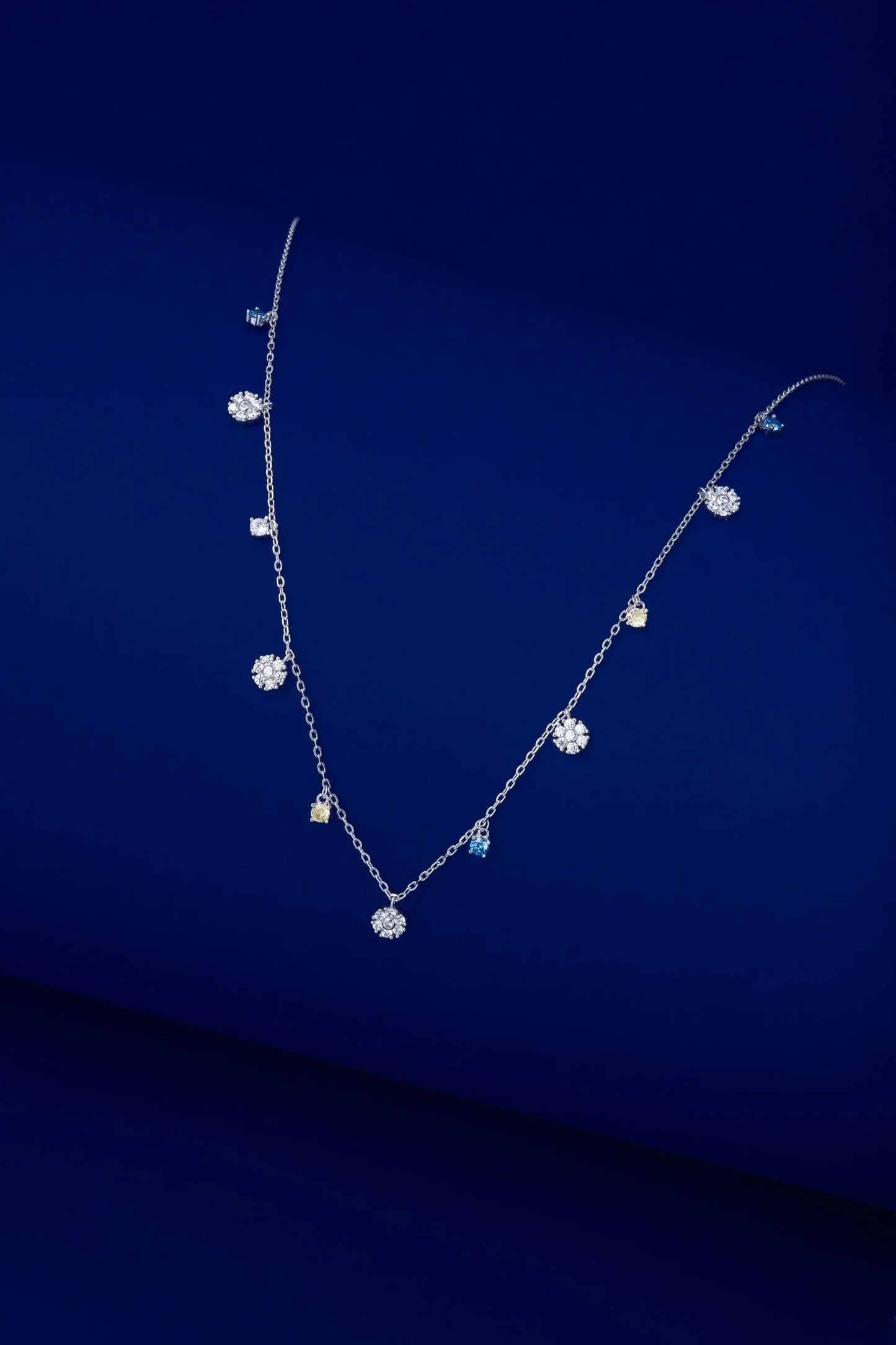 Colours of Life Floral Necklace - 925 Silver