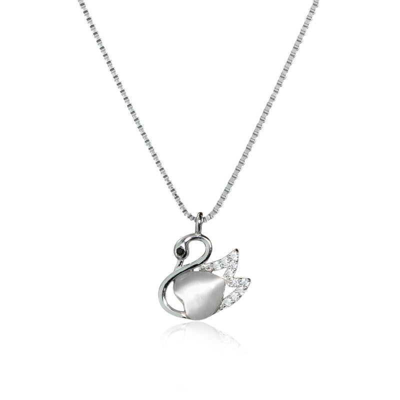 Grace Swan Necklace - 925 Silver