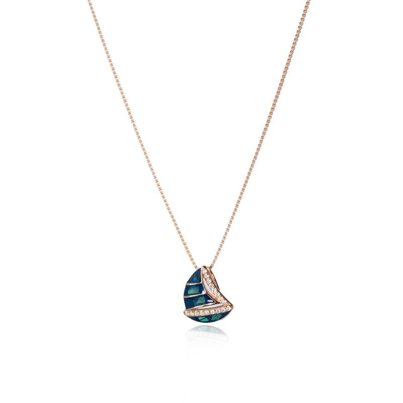 Azure Curve Necklace - 925 Silver