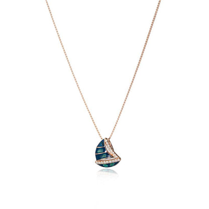 Azure Curve Necklace - 925 Silver