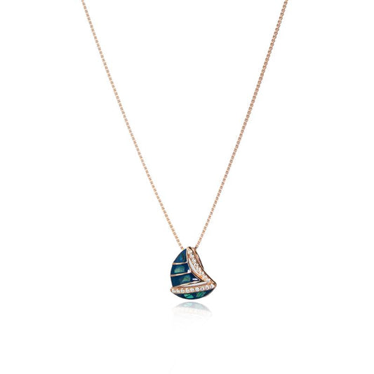 Azure Curve Necklace - 925 Silver