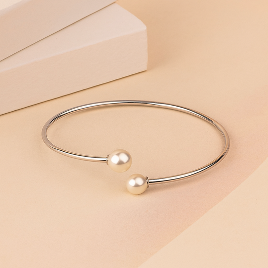 Pearl Glow Kada - 925 Silver