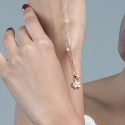 Pearl Bloom Necklace - 925 Silver