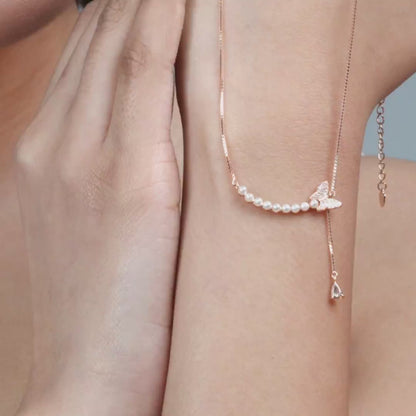 Butterfly Grace Necklace - 925 Silver