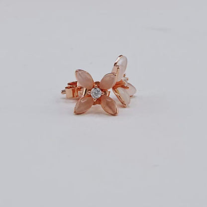 Petal Kiss Earrings - 925 Silver